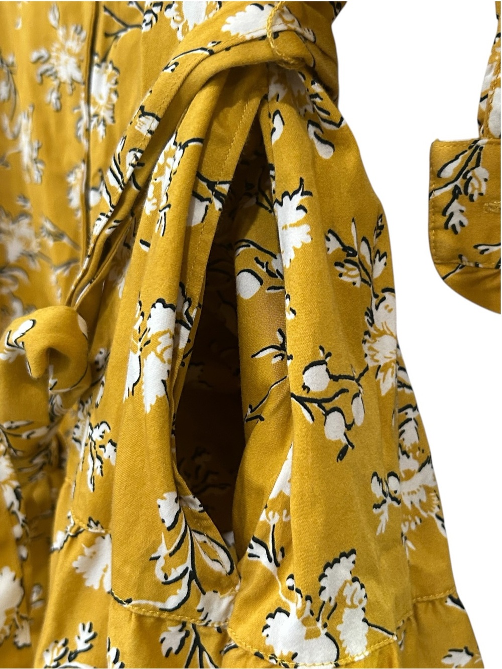 UNTUCKIT Jane Floral Tiered Dress Marigold Yellow Size 12 Romantic Cottagecore - Picture 7 of 14
